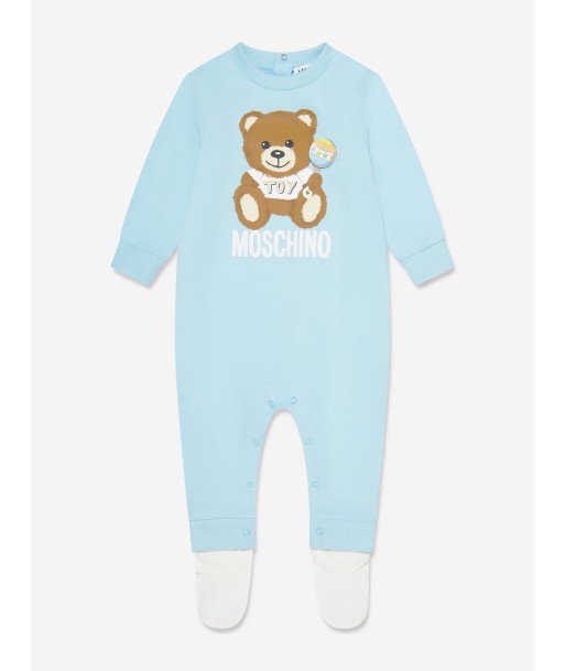 Moschino Baby Boys Teddy Bear Babygrow in Blue Le MVP de beaucoup