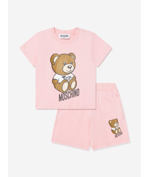 Moschino Baby Girls Teddy T-Shirt And Shorts Set in Pink de technologie