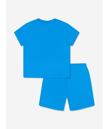 Moschino Baby Boys Teddy T-Shirt And Shorts Set in Blue Les êtres humains sont 