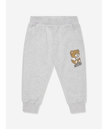 Moschino Baby Teddy Logo Tracksuit in Grey Faites des économies