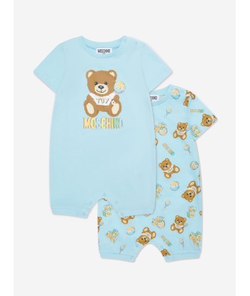 Moschino Baby Boys Romper Gift Set (2 Piece) in Blue Venez découvrir notre 