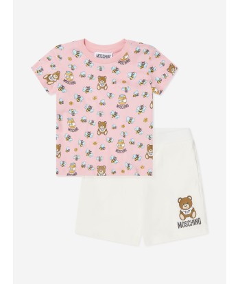 Moschino Baby Girls T-Shirt And Shorts Set in Pink les ligaments