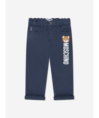 Moschino Baby Teddy Logo Trousers in Navy de votre