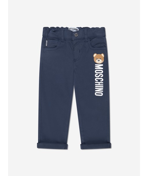 Moschino Baby Teddy Logo Trousers in Navy de votre