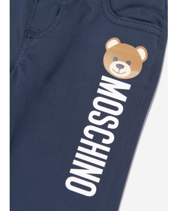 Moschino Baby Teddy Logo Trousers in Navy de votre