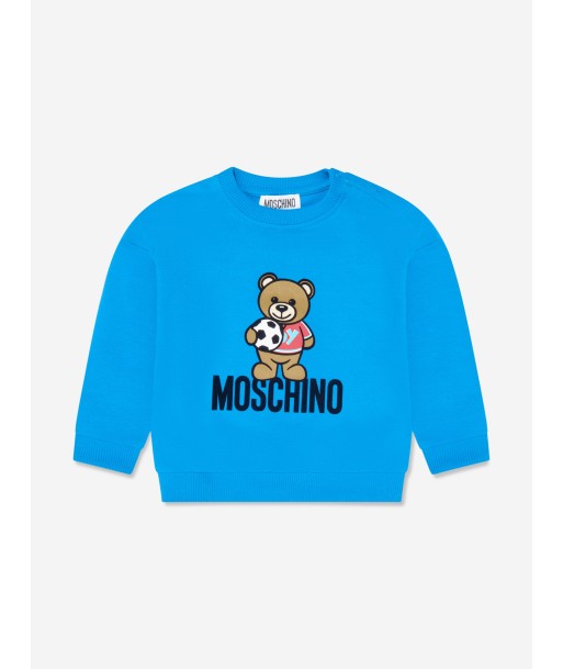 Moschino Baby Boys Football Teddy Sweatshirt in Blue français