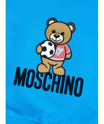 Moschino Baby Boys Football Teddy Sweatshirt in Blue français