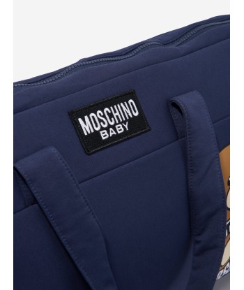 Moschino Baby Teddy Logo Changing Bag in Navy Venez découvrir notre 