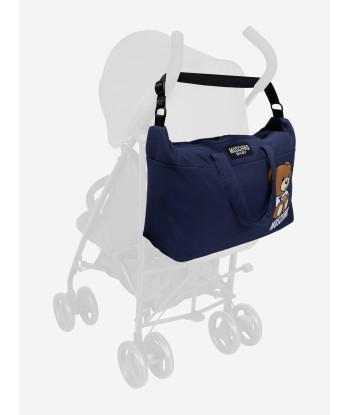 Moschino Baby Teddy Logo Changing Bag in Navy Venez découvrir notre 