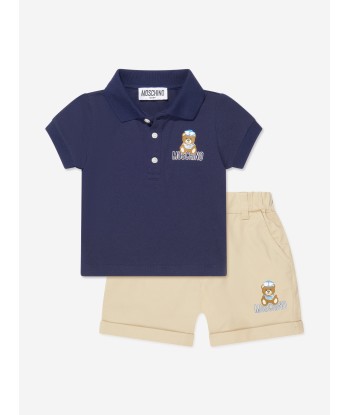 Moschino Baby Boys Polo Shirt And Shorts Set in Navy de l' environnement