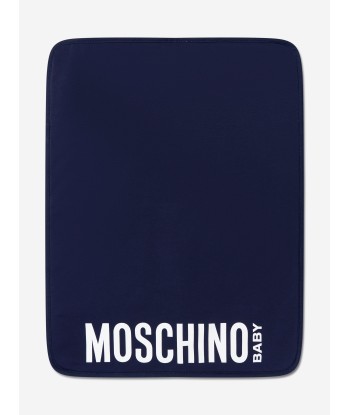 Moschino Baby Teddy Logo Changing Bag in Navy Venez découvrir notre 