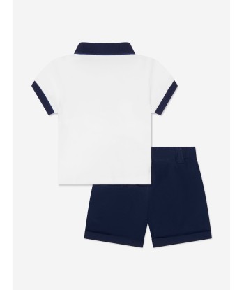 Moschino Baby Boys Polo Shirt And Shorts Set in White de votre