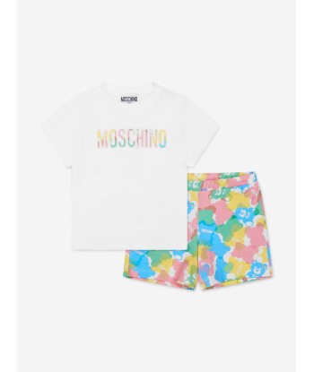 Moschino Baby Girls T-Shirt And Shorts Set in White online