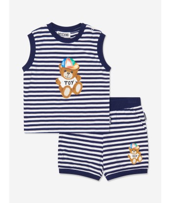 Moschino Baby Boys Tank Top And Shorts Set in Navy français