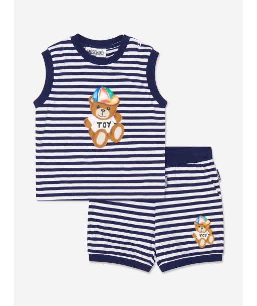 Moschino Baby Boys Tank Top And Shorts Set in Navy français