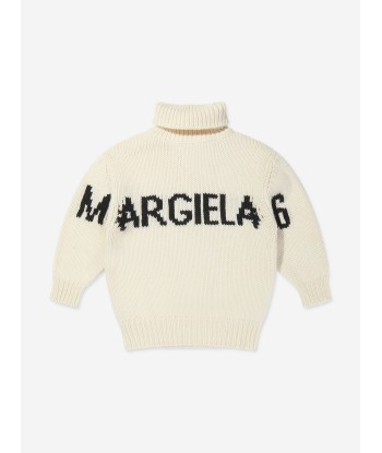 MM6 Maison Margiela Kids Logo Knitted Rollneck Jumper commande en ligne