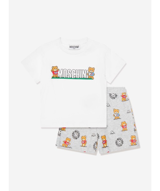 Moschino Baby Boys T-Shirt And Shorts Set in White Profitez des Offres !