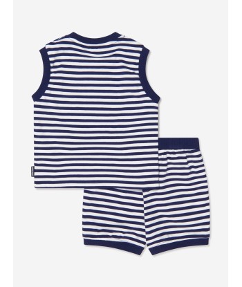 Moschino Baby Boys Tank Top And Shorts Set in Navy français