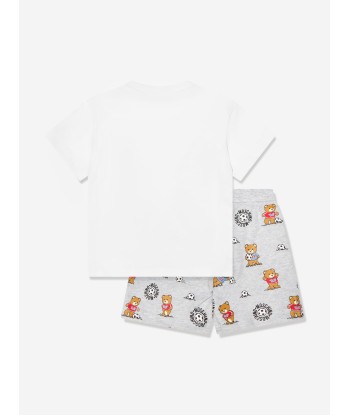 Moschino Baby Boys T-Shirt And Shorts Set in White Profitez des Offres !