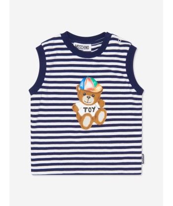 Moschino Baby Boys Tank Top And Shorts Set in Navy français