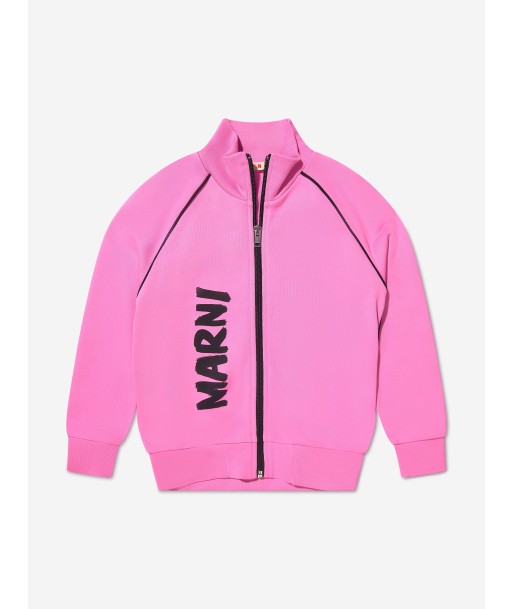 MARNI Girls Logo Print Zip Up Sweatshirt pas cher chine