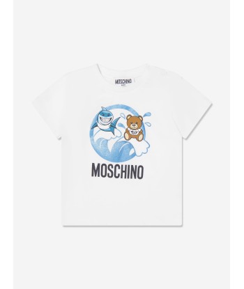 Moschino Baby T-Shirt And Shorts Set in White le concept de la Pate a emporter 