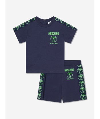 Moschino Baby Boys T-Shirt And Shorts Set in Navy l'évolution des habitudes 