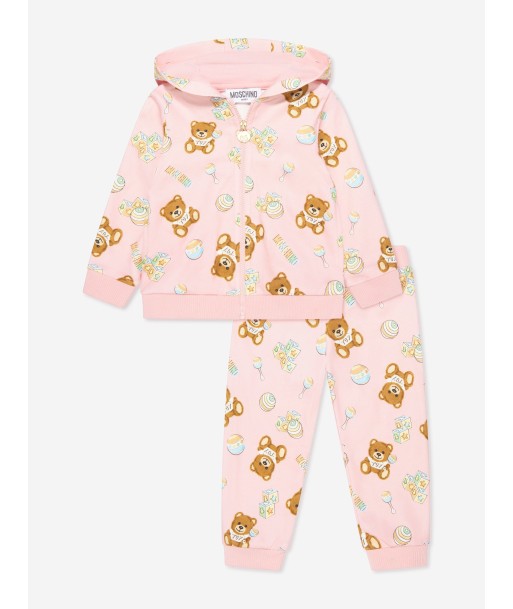 Moschino Baby Girls Teddy Toys Tracksuit in Pink commande en ligne