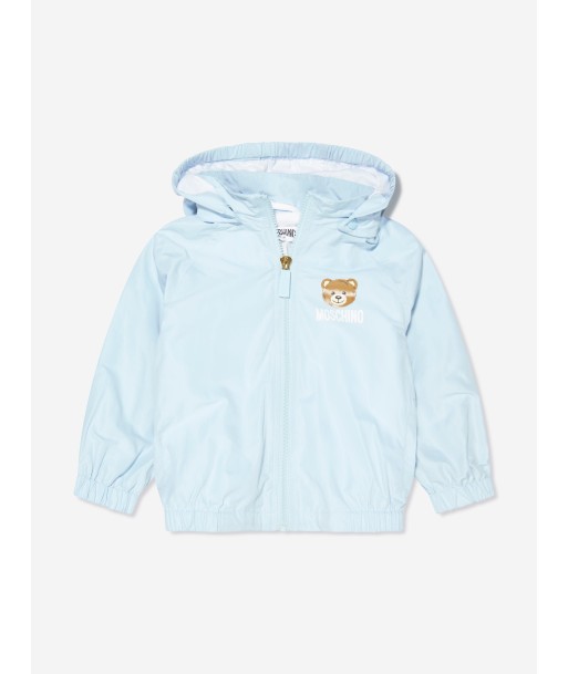 Moschino Baby Boys Hooded Zip Up Jacket in Blue prix