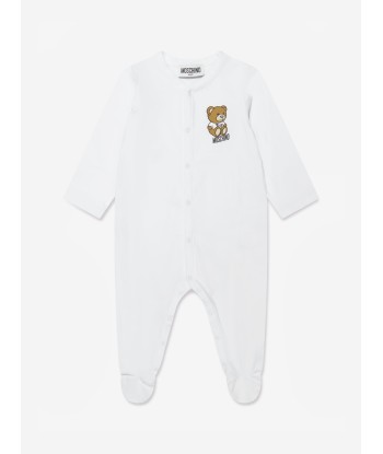 Moschino Baby Teddy Logo Babgrow Gift Set (3 Piece) in White outlet