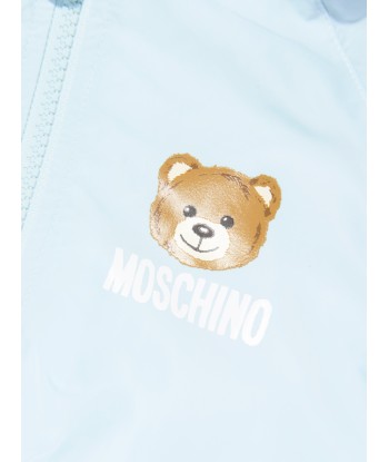 Moschino Baby Boys Hooded Zip Up Jacket in Blue prix