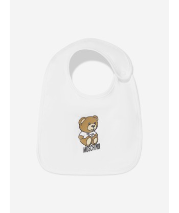 Moschino Baby Teddy Logo Babgrow Gift Set (3 Piece) in White outlet