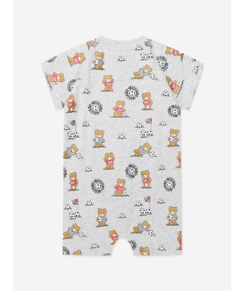 Moschino Baby Boys Romper And Hat Gift Set in Grey l'évolution des habitudes 