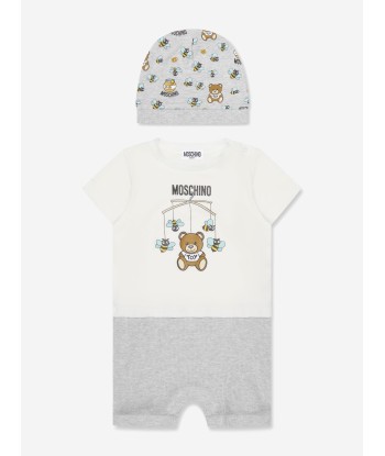 Moschino Baby Romper And Hat Gift Set chez Cornerstreet bien 