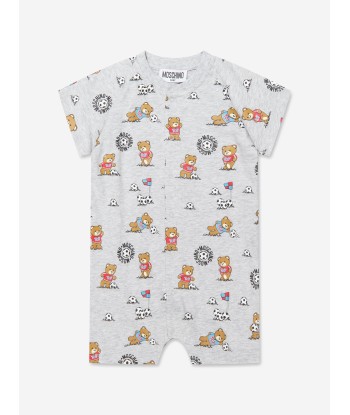 Moschino Baby Boys Romper And Hat Gift Set in Grey l'évolution des habitudes 