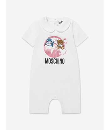 Moschino Baby Girls Romper Gift Set (2 Piece) in White destockage