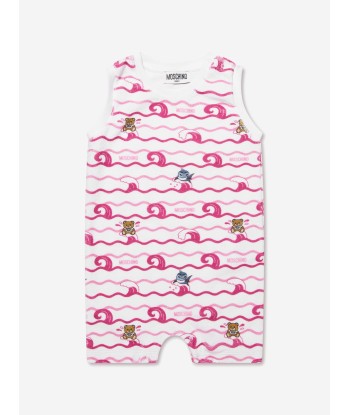 Moschino Baby Girls Romper Gift Set (2 Piece) in White destockage