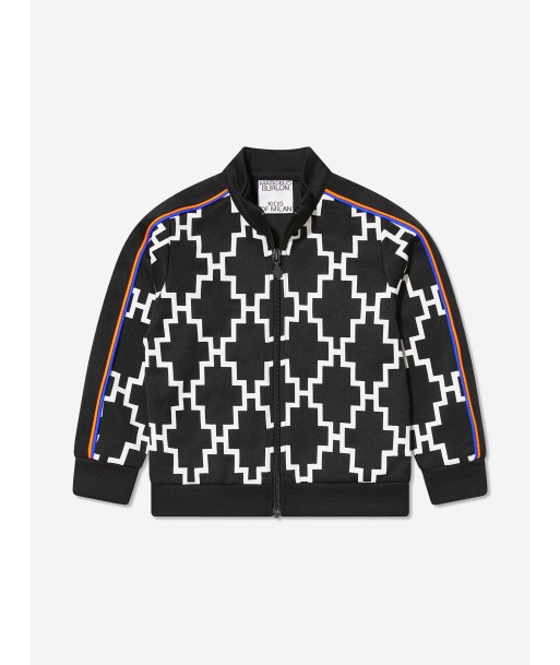 Marcelo Burlon Boys Cross Piping Track Zip Up Top Paris Déstockage Promo