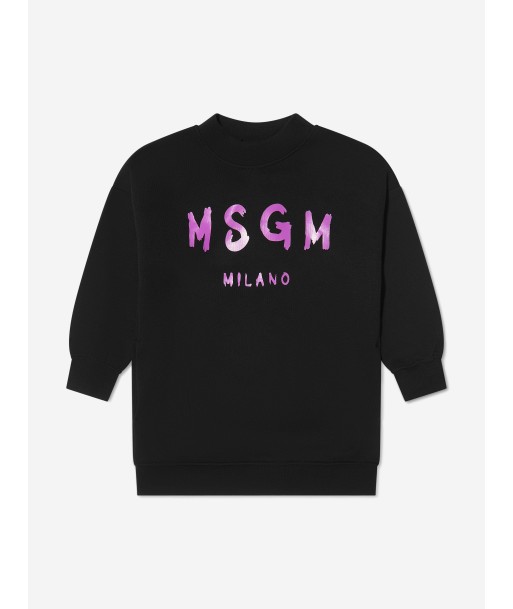 MSGM Girls Logo Print Sweater Dress online