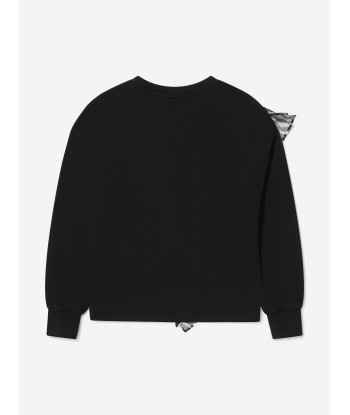 MSGM Girls Frilly Trim Logo Sweatshirt Véritable concentré