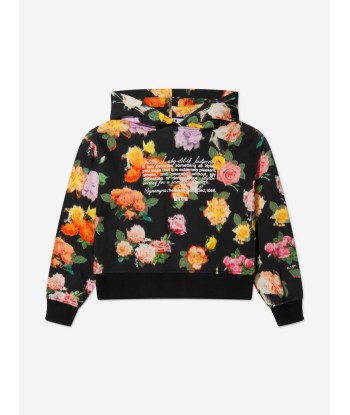 MSGM Girls Floral Print Hoodie de pas cher