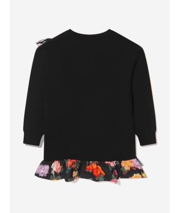 MSGM Girls Frill Trim Floral Sweater Dress votre