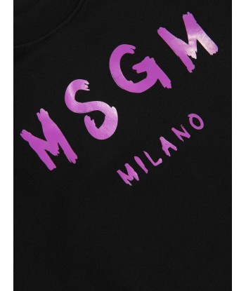 MSGM Girls Logo Print Sweater Dress online