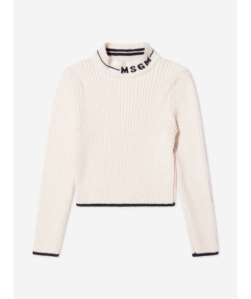 MSGM Girls Wool Knitted Turtleneck Jumper Toutes les collections ici