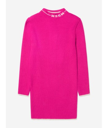 MSGM Girls Wool Knitted Long Sleeve Dress Toutes les collections ici