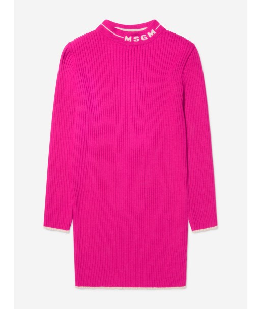 MSGM Girls Wool Knitted Long Sleeve Dress Toutes les collections ici