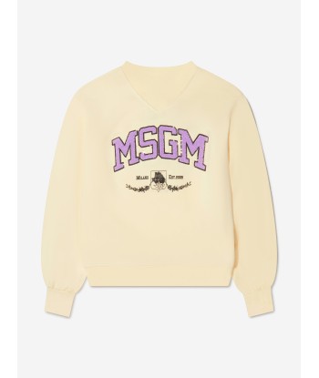 MSGM Girls Logo Print Sweatshirt JUSQU'A -70%! 