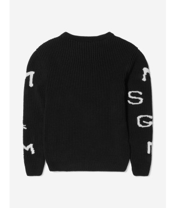 MSGM Kids Wool Blend Logo Jumper sur le site 