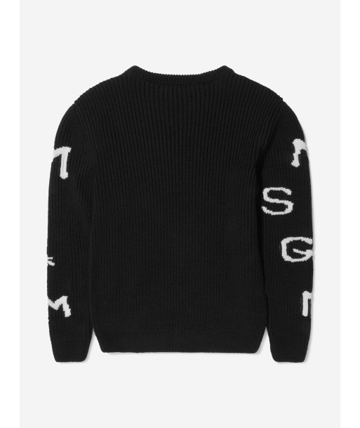 MSGM Kids Wool Blend Logo Jumper sur le site 