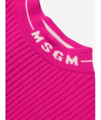 MSGM Girls Wool Knitted Long Sleeve Dress Toutes les collections ici